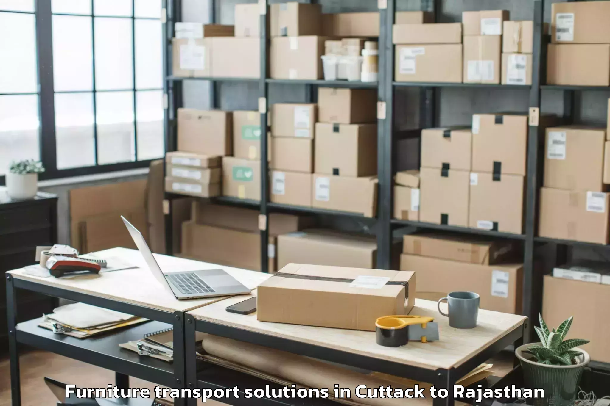 Hassle-Free Cuttack to Malsisar Furniture Transport Solutions